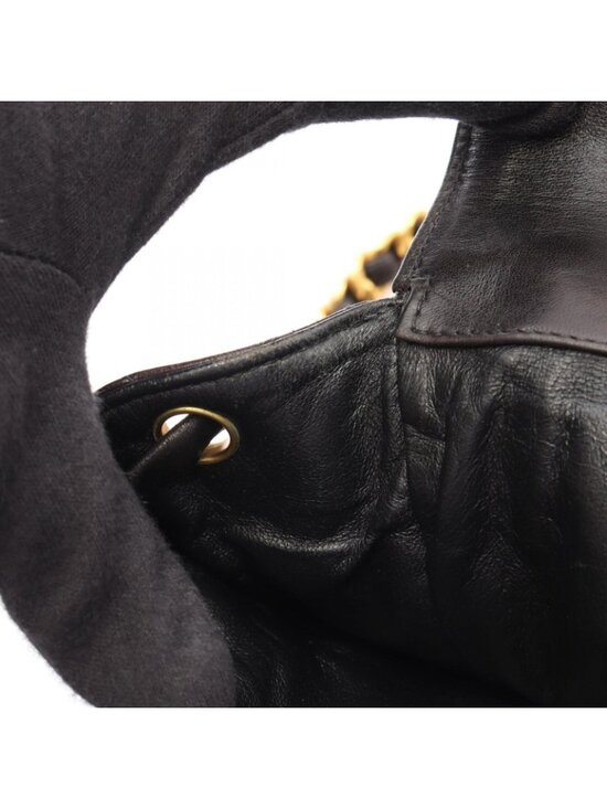 Chanel Backpack Quilted Black Lambskin Double Turnlock main image 9